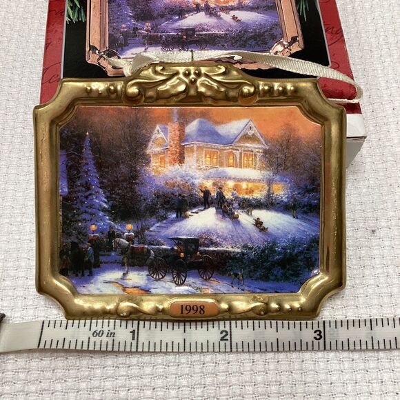Hallmark Thomas Kinkade Christmas Ornament Collection Four Boxed Decorations - Picture 12 of 16